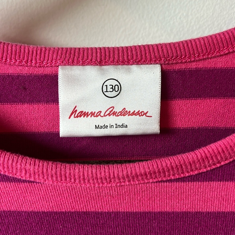 Hanna Andersson Girl’s Striped Long Sleeve Dress - Picture 2 of 8